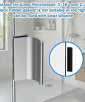 Top Shelf Aluminum Glass Shower Door Handle Replacement For Frameless Sliding And Swing Bathroom Doors Easy Swap Tub Enclosure Pull No Sweat Heavy Duty Hardware Set, featuring aluminum handle and black rubber gasket.