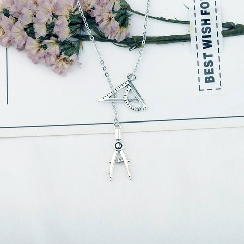 Engineer Graduation Gift Bracelet For Engineers And Architects With Engraved Quote Pendant And Protractor Charm Stainless Steel Jewelry