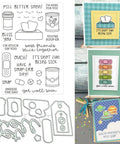 Clear Stamp And Die Set For Card Making And Scrapbooking With Carbon Steel Dies And TPR Stamp Material Easy To Use On Any Acrylic Block
