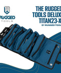 Titan23-XL Tool Roll And Organizer with pockets, heavy-duty canvas for electricians, HVAC techs, plumbers, carpenters.