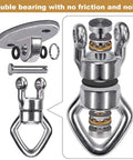 Beefy Bearing Swivel Swing Hanger 800Lb Capacity Stainless Steel Ceiling Mount Kit for aerial silks and swings