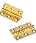 Brass Mini Folding Butt Hinges Set Of 4 For Drawers Cabinets Doors Jewelry Boxes Wooden Cases And Small Furniture Size Approximately 1.46 By 0.94 Inches