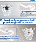 White Fire Sprinkler Head Guard Cover Protector Cage For 1/2 And 3/4 Inch Ceiling And Wall Pendent Heads Boasting A No Brainer Fit And Serious Bulletproof Shielding with three eyelets and heavy-duty steel frame.