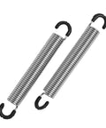No Sweat Five Inch Recliner Spring Replacement Mechanism Featuring Tough As Nails Tension Steel Extension Springs For Quick Sofa Repair And Chair Bed Fixes Two Pack, showing two durable steel tension springs.
