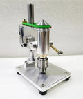 Hella Compact Mini Bench Drill Press For Precision DIY Projects And Watch Repair. Small aluminum tool for jewelry and hobby work.