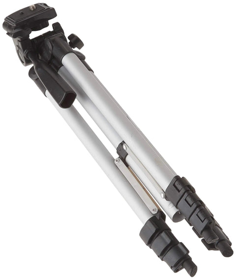 Folded Sturdy 50 Inch Aluminum Tripod For DSLR And Mirrorless Cameras With 3-Way Pan Head, Quick-Release Plate And Bubble Level