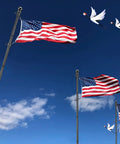 Heavy Duty In Ground Flag Pole Kit With 1 Inch Stainless Steel Shaft, Deep Ground Base With 2 Extra Prongs, Adjustable Height