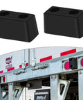 Heavy Duty Rubber Bumper Blocks Two Pack for dock safety and vehicle protection installed on a truck