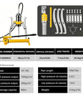 Hella Durable Hydraulic Gear Puller Set With Hand Pump 50 Ton Badass Force showcasing pump specs and tool components.