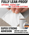 Pro Grade Butyl Waterproof Tape 4 Inch By 16 Foot Aluminum Foil Sealant Tape For Leak Proof Patching detail and roll