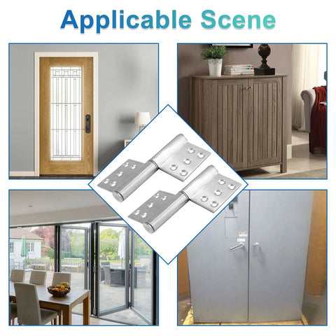 Tough As Nails 5 Inch Heavy Duty Lift Off Hinges, 304 Stainless Steel Detachable Cabinet And Window Door Mounts used on various applications.