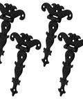 Tee Strap Hinge Set Heavy Duty Antique Black Hinges For Barn Doors And Gates Includes 20 Mounting Screws Four Pack 4.33 By 2.75 Inches High Strength Zinc Alloy Construction Decorative Gemel Hinges