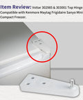 Top Freezer Hinge Replacement For Mini Compact Freezers Replaces 302985 And 303001 Fits Most Small Freezers Easy Install