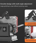 Kickass Mini Belt Sander And Electric Grinder Featuring Rock Solid 180 Watt Motor Plus Variable Speed Control for multi-angle adjustment.