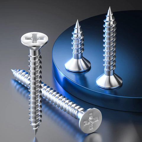 700 Piece 304 Stainless Steel Self Tapping Screws Flat Head Wood And Metal Fasteners Size 6X5X8 Inch Rust Proof on a sleek surface