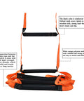 Close-up of 9.8 Feet Fire Escape Rope Ladder with fiberglass supports, showcasing non-slip steps and reinforced stitching.