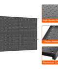 Four Piece Twelve By Sixteen Inch Metal Pegboard Panels Built Tough For Your Garage, Workbench And Shop, Modular Wall
