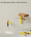 Drywall Anchors And Screws Set With Yellow Plastic Expansion Plugs For Hollow Walls demonstrating secure install in drywall