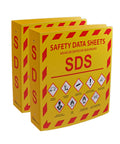 2 Pack SDS Binder Set, 3 Inch Three Ring Heavy Duty Binder For Safety Data Sheets, OSHA 2024 Compliance, Fits Up To 600 Sheets, Durable MSDS Organizer For Hazard Communications, yellow