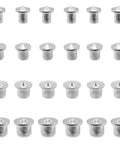 24 Piece Doweling Center Transfer Plugs Set For Woodworking Pro Grade With Four Sizes, Chromed Steel Centering Pins