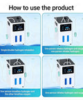 Ultra Pure Hydrogen Inhalation Machine With Three-Port Inhaler instruction diagram