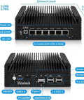 Intel N97 Fanless Mini Computers Networking Appliance Straight Up Easy Setup With Six 2.5GbE LanPorts Plus Ddr5 Ram And Nvme Storage, 155x135x65mm.