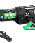 Beefy 3000 Lb ATV Winch With Wireless Remote And Wired Switch 12V DC Electric Winch With Synthetic Rope Fairlead And Mounting Plate For Easy Install And Universal Fit Perfect For Off Road Recovery, 3000 lb ATV winch with remote