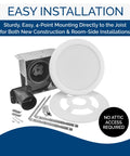 Parts of Energy Star Bath Exhaust Fan 80 CFM Quiet 0.8 Sones White AER80LWH Model with easy installation features