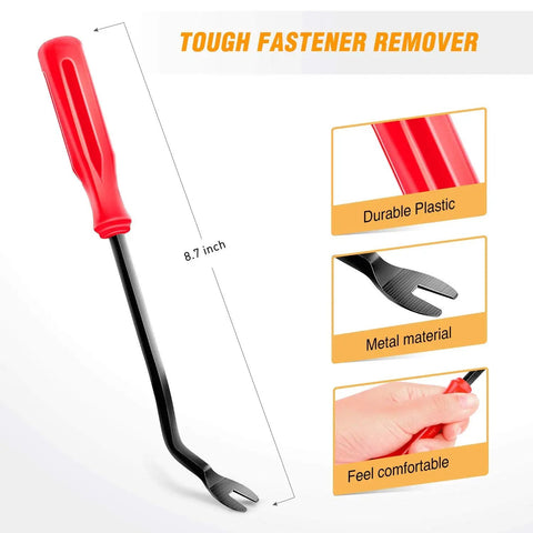 Durable plastic and metal tough fastener remover for 18 Size Push Bumper Fastener Rivet Clips Kit