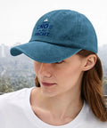Cyan Blue Unisex Washed Adjustable Baseball Cap Lightweight And Breathable Dope Comfort For Men And Women, viewed outdoors
