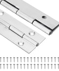 Straight Up Heavy Duty Stainless Steel Piano Hinge 48 Inch Long By 1 5 Inch Wide With Super Smooth Swinging Motion For Toolboxes Cabinets And Professional Repairs with screws.