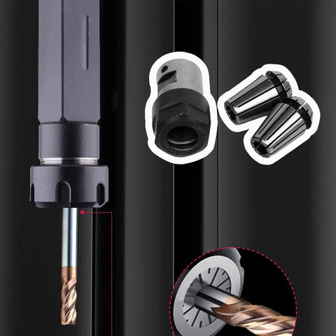 ER16 Extension Rod CNC Spindle Tool Set With Chucks Holder And 10 Piece Spring Collets for reliable milling lathe performance.