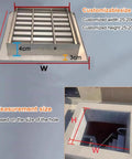 Premium Aluminum Louvered Vent Panel With Heavy Duty Mesh Cover For Ceiling Inspection And Drywall Gable Grilles No Sweat Rapid Setup Kicks Up Fresh Indoor Air Sweet Home Comfort 35X35Cm with customizable dimensions.