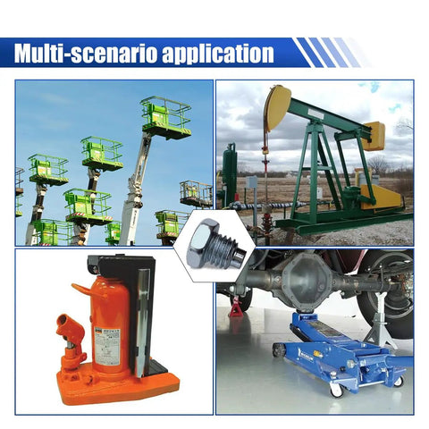 Multi-scenario use of Heavy Duty Floor Jack Handle Bolts for 3 Ton and 4 Ton Jacks, showing industrial and automotive applications