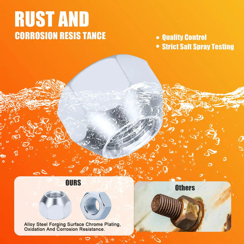 Heavy Duty Wheel Stud Kit For Trailer Axles 2000 LB To 3500 LB 10 Pack With 1/2-20 UNF Thread corrosion resistance detail