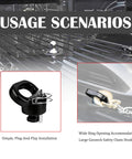 Gooseneck trailer safety chain hook usage scenarios with installation and connection details