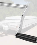 Heavy Duty Iron Crank Handle Replacement for Pop Up Campers compatible with Fleetwood and Coachmen, featuring rotating plastic grip.