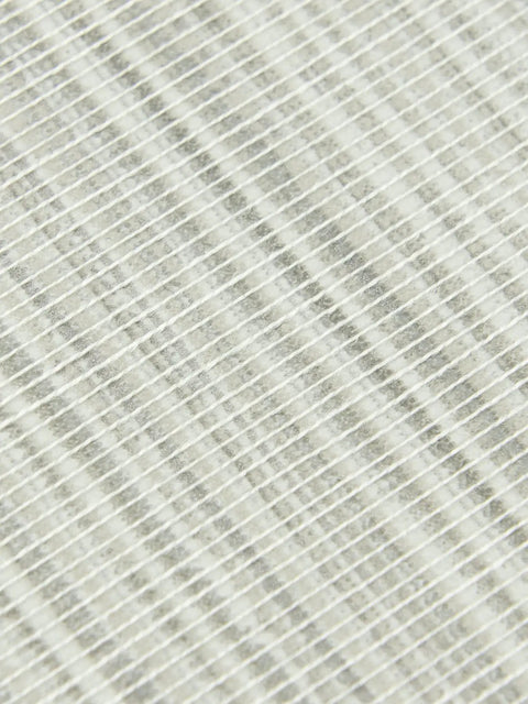 Close-up of Crossweave Peel And Stick String Wallpaper Gray Textured Real String Look Repositionable Wall Covering Easy To Remove No Residue