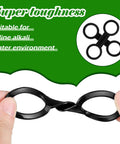 Close-up of silicone snorkel retainer from 8 Piece Silicone Snorkel Clip Kit For Scuba Gear, shown with hand for scale.