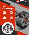 Rear Wheel Hub And Bearing Assembly Replacement For Hyundai Azera 2011 2017 And Kia Cadenza 2014 2016 With ABS 5 Lug, shown with car suspension