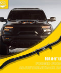 Front Adjustable Track Bar For 0-5 Inch Lift On 2014-2024 Ram 2500 4WD, Forged Steel With Greasable Heim Joint And Tie Rod Style Ends, Heavy Duty Steering Alignment Upgrade With Factory Mounts, No Frame Mod Needed, shown on lifted truck
