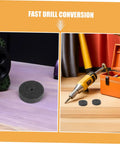 Premium Nylon Polishing Wheels With 10mm Hole Six Pack For Bench Grinder and Car Detailing Tools showcased with drill and accessories.