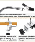Soldering Helping Hands Clamp Stand With Flexible Gooseneck Arms, Two Rotatable Alligator Clips For PCB Electronics Repair detail