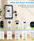 Carbon Monoxide Detector Lock Box With 2 Keys, Protective Enclosure For CO Alarm And Natural Gas Leak Detector shown with compatible sockets