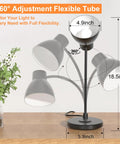 Wireless Charger LED Desk Lamp For Home Office And Dorm With 800 Lumens Small Desk Light With Pen Holder And Flexible Arm