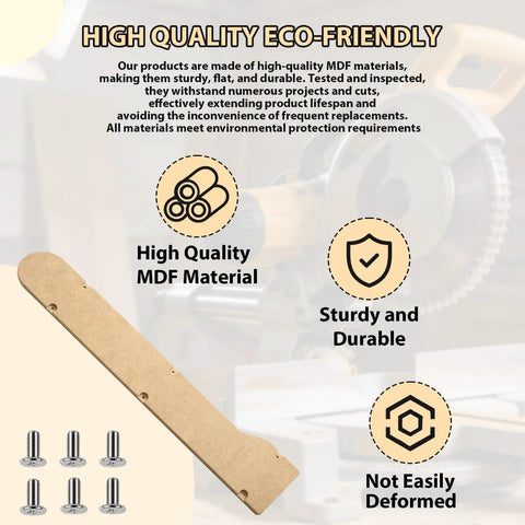 Zero Clearance Insert For 10 Inch Miter Saw MS6305 00 Throat Plate Made Of MDF To Stop Tear Out And Splintering Pro Grade Safe Durable