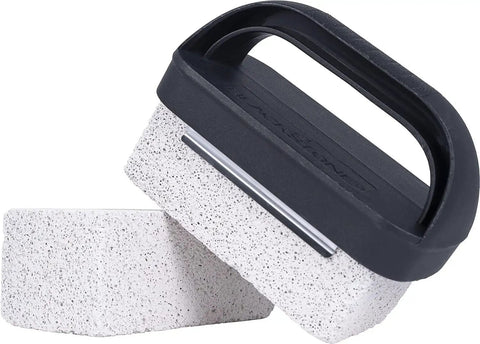 Griddle Cleaning Kit 8 Piece Set For Outdoor Griddles Durable Rust Resistant Tools Heat Resistant Scrapers And Sponges In Black Orange Silver Easy Cleanup After Backyard BBQs And Everyday Grilling Sessions, black handle with pumice stones