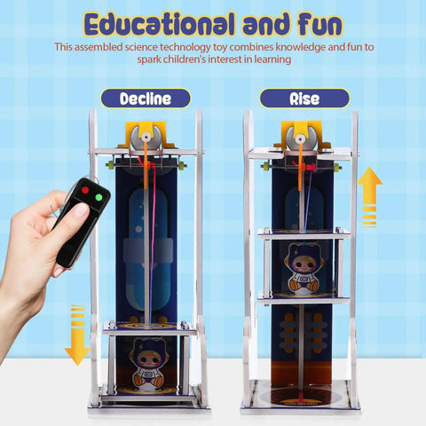 Hands On DIY STEM Elevator Project For Kids Age Five Plus A Fun Engineering Puzzle Kit With Step By Step Guide To Build A 3D Elevator Model Learn Physics And Critical Thinking Through Creative Play, KT board elevator model