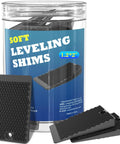 Non Slip Rubber Furniture Levelers Shims, 32 Piece Jar, 2 Inch Cuttable and Stackable Wedges in packaging