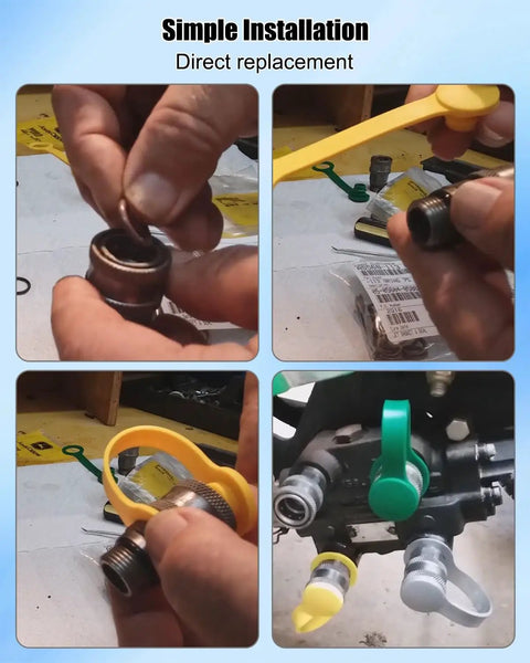 8 Pack M132021 Hydraulic Fitting Coupler Protective Covers Waterproof Dustproof Seal Leak Prevention For Heavy Duty Easy Install Durable Hydraulic Systems Universal Quick Connect Caps on hydraulic fittings